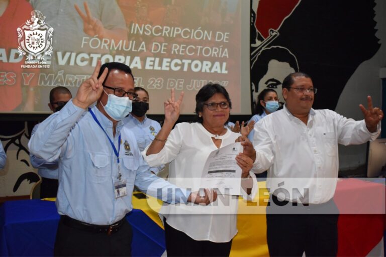 Inscripción de Fórmula Electoral de rectoría UNAN León 2022-2026