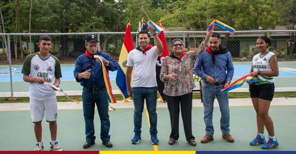 Inauguran cancha heroes y mártires de El Calvario