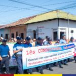 UNAN-León se suma a la Caminata de Educación y Seguridad vial “Salva tu Vida”