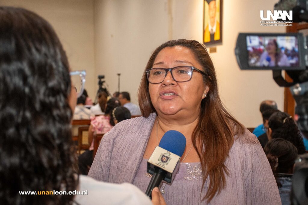 Cra. Yamileth Sandoval, enlace de Índice Nicaragua en UNAN-León.